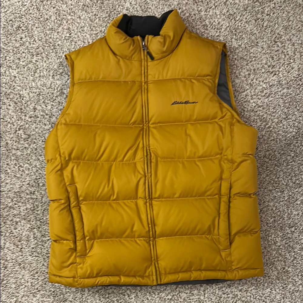 Eddie Bauer Gold Quilted Puffer Vest